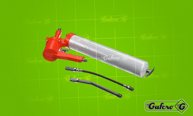 Grease gun pneumatic with accessories