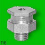 Grease nipple flat - hexagonal, cap 14mm