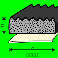 Mikroporézní  profil 050021 - lepící