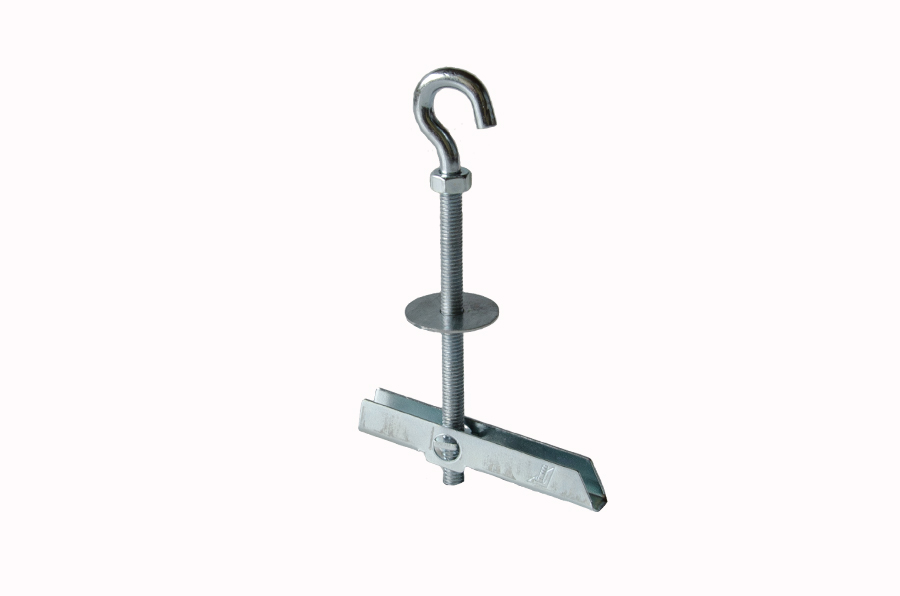 Foldable steel wall plug (with arm) with hook
