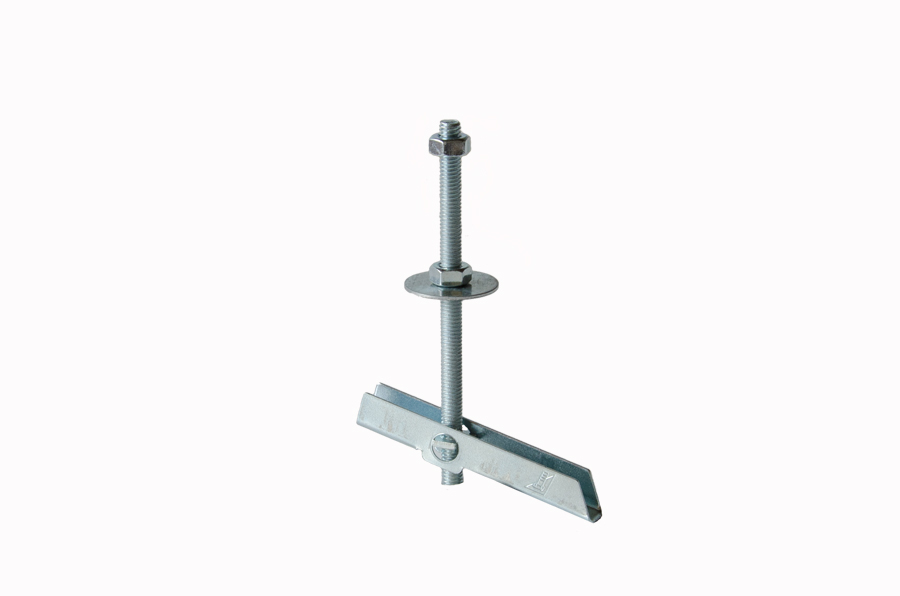 Foldable steel wall plug (with arm) with threaded rod