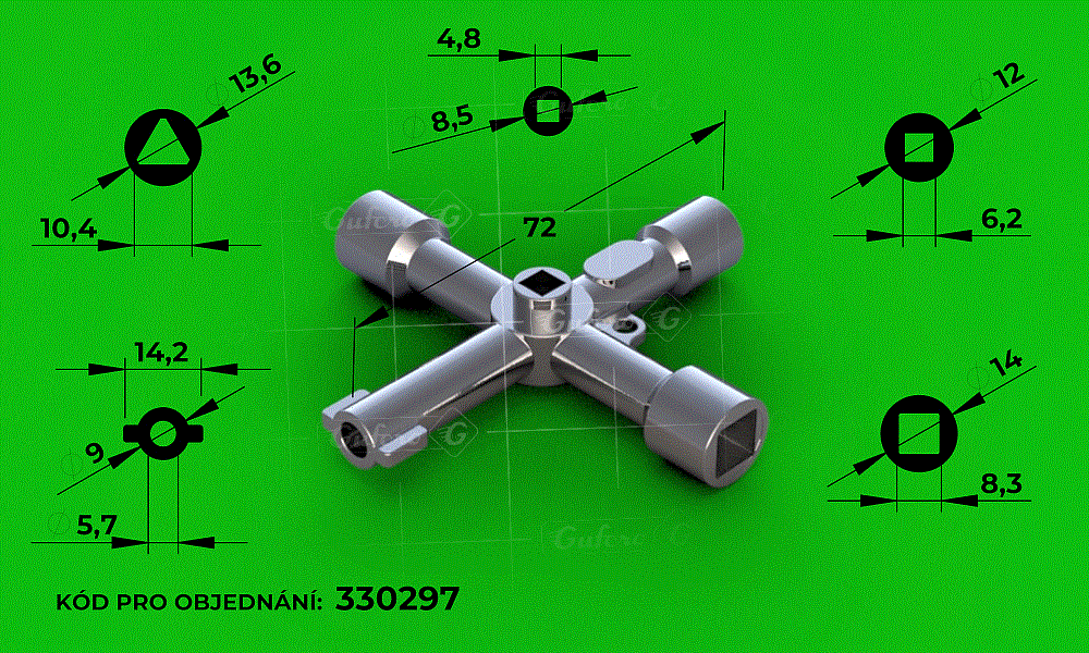 Universalschlssel - C (Zinklegierung, verzinkt)