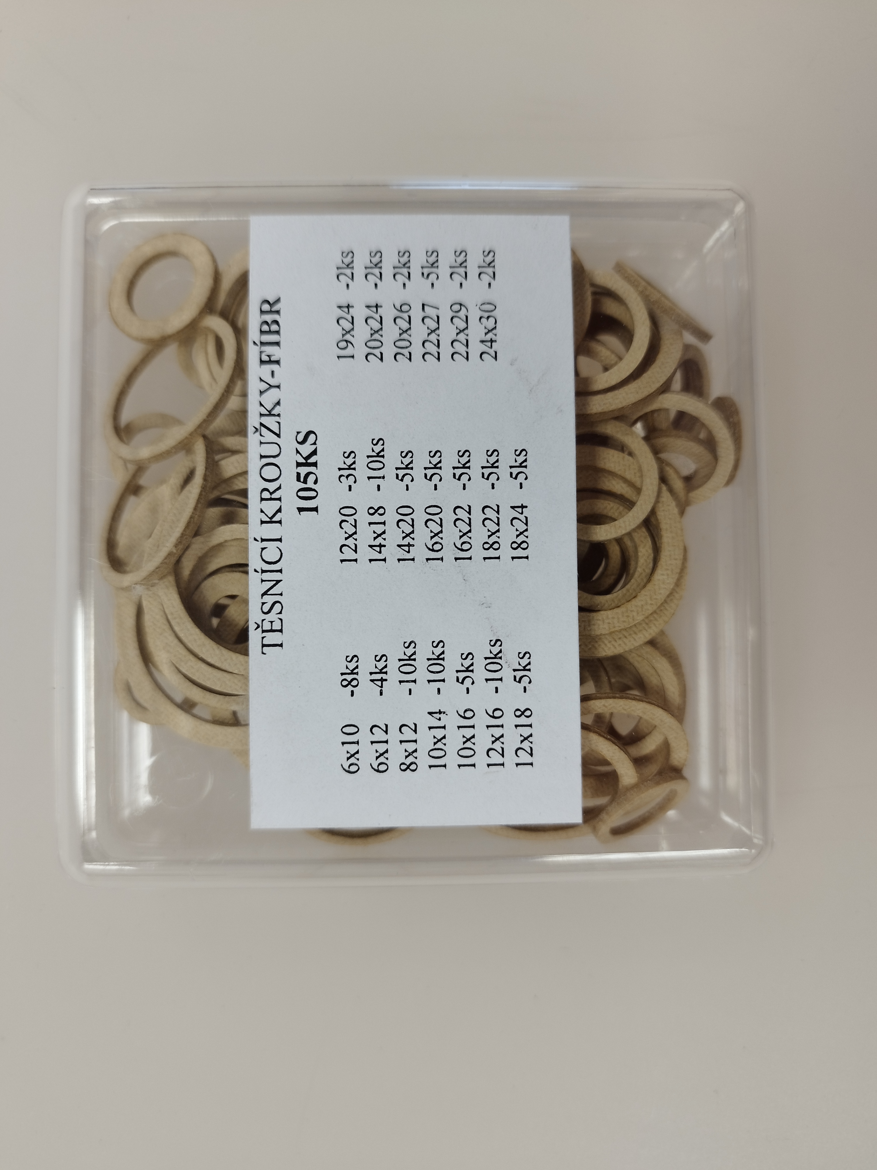 Flat seal - BOX 20 types - 105 pc A FIBER