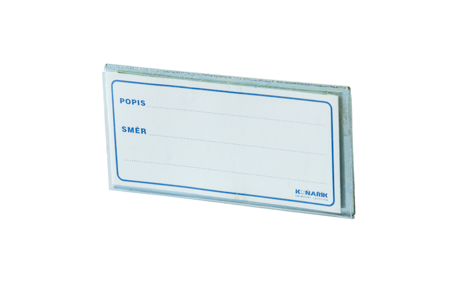 Descriptive plaque M8 set (label, stick, plastic cap) 