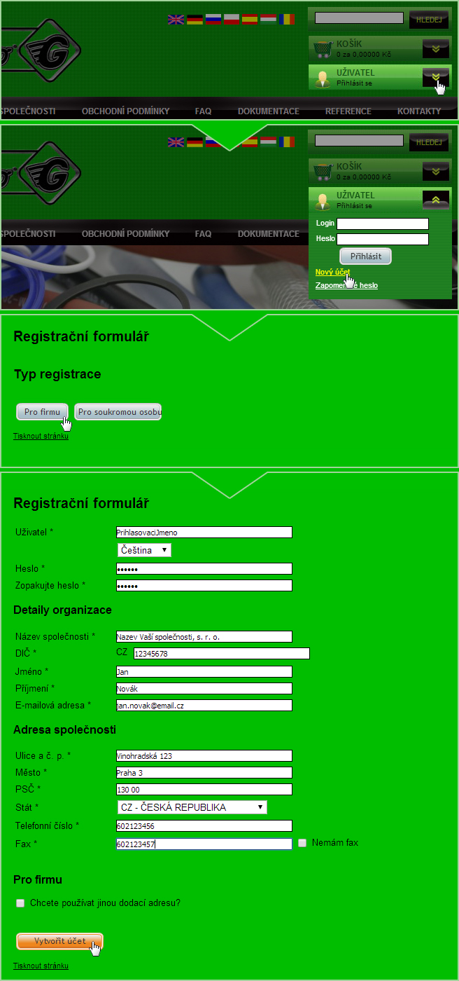 registrace